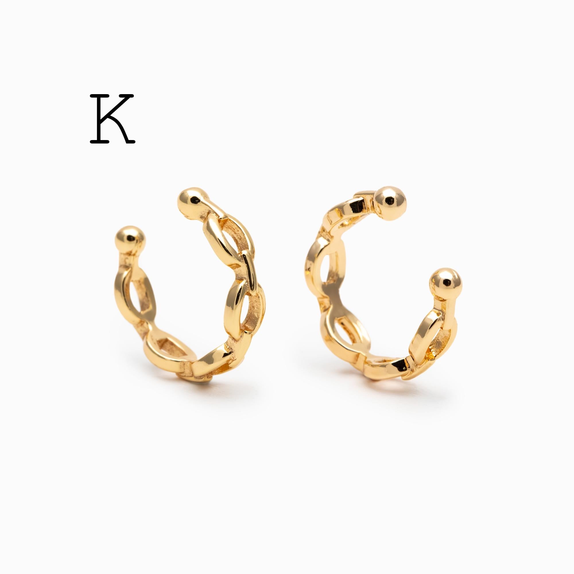 10pcs Gold Ear Cuff, Cartilage, Fake Piercing, Cartilage Ear Cuff, Ear Wrap, Earcuff (GB-2826)